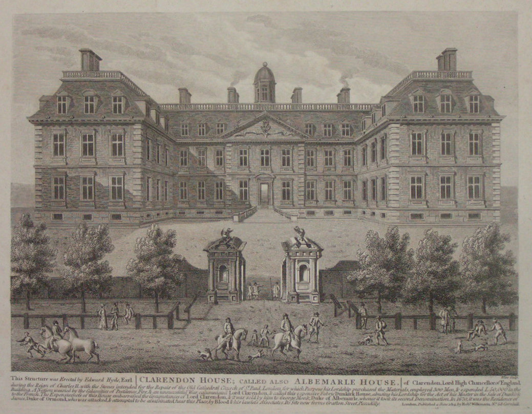 Print - Clarendon House also called Albemarle House, London